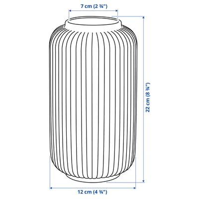 Stilren STILREN สตีลเรียน แจกัน, เทาเข้ม-เบจ, 22 ซม. - IKEA