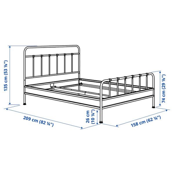 STJÄRNÖ แควนเนอ โครงเตียง, แอนทราไซต์/ลูร์เอย, 150x200 ซม.