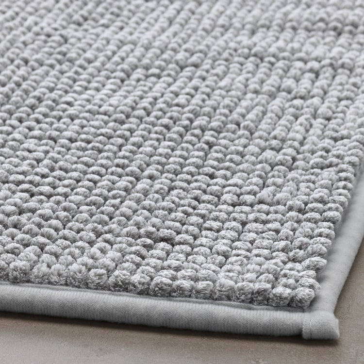 TOFTBO ทอฟท์บู พรมเช็ดเท้า, เทา-ขาว, 40x60 ซม.