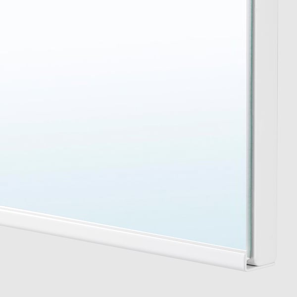 TREASJÖN เทรียเชิน ตู้กระจกบานคู่พร้อมไฟตู้, 80x17x75 ซม.