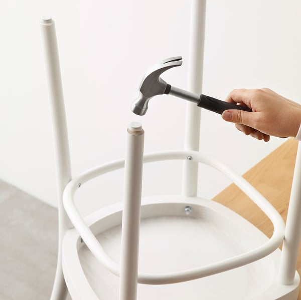 TRIXIG ทริกซิก หมุดติดขาเก้าอี้กันรอย, ขาว