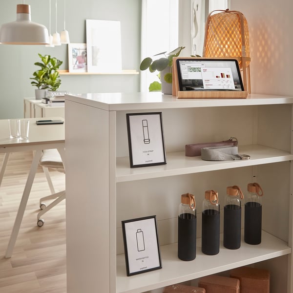 TROTTEN ทร็อตเตน ตู้บานเลื่อน, ขาว, 80x55x110 ซม.