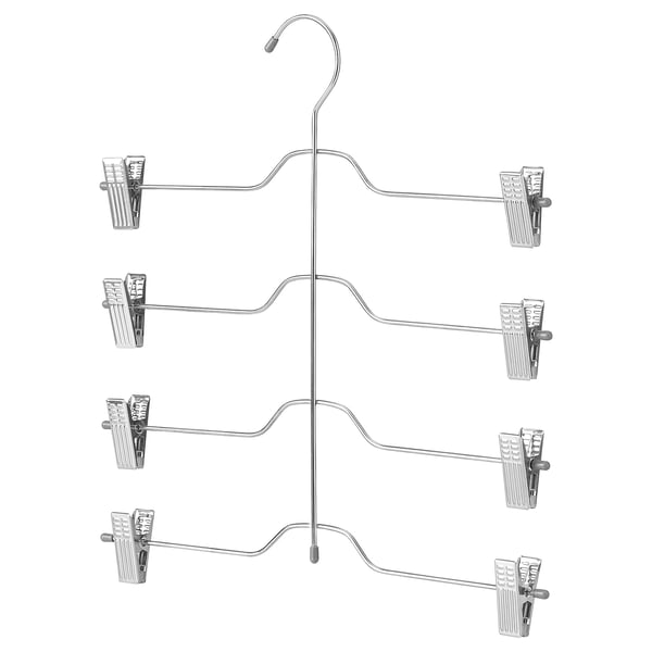 VAJSING วัยซิง ที่แขวนกางเกง/กระโปรง 4 ตัว, ชุบโครเมียม