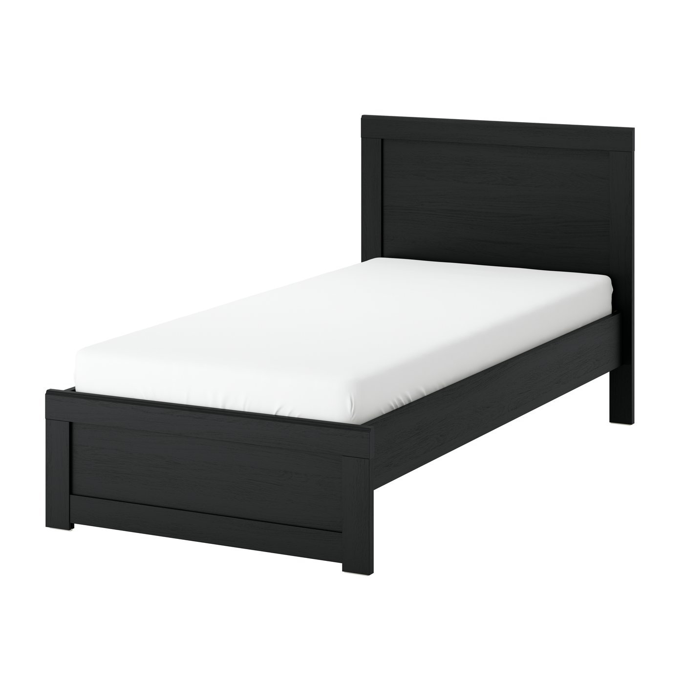 Ikea Fågelfjället Bed Frame, Black Oak Effect, Twin