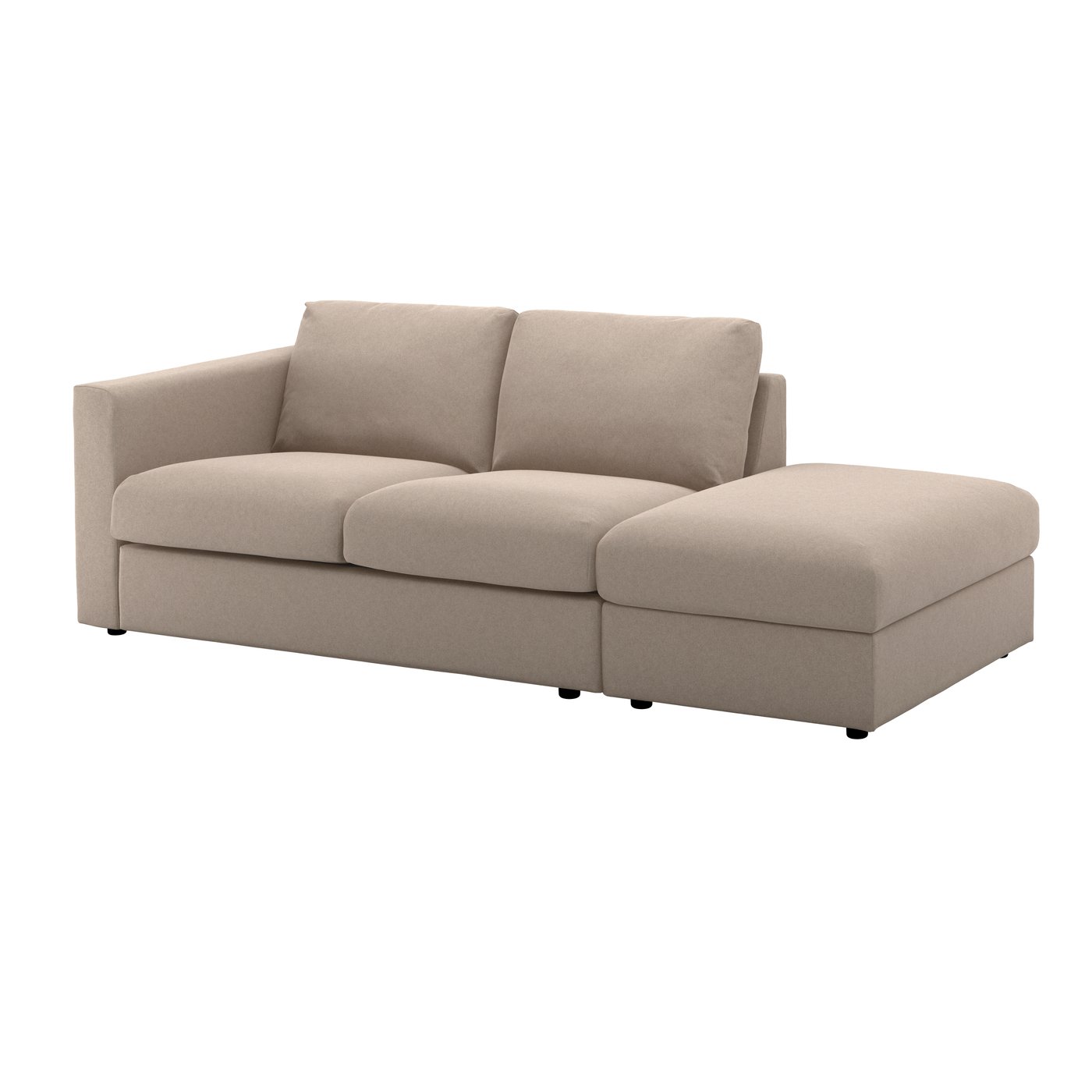 Ikea Finnala Cover For Sofa, With Open End/tallmyra Beige, Height Including Back Cushions: 32 5/8 "