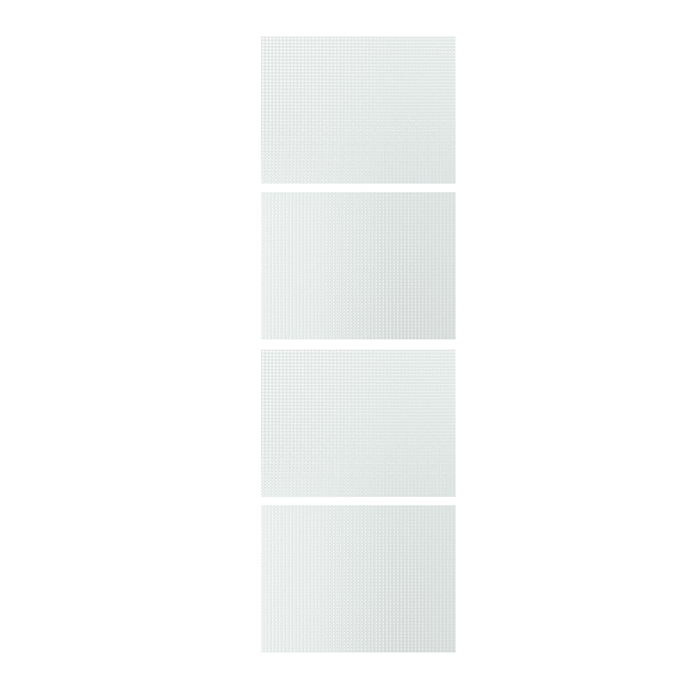 Ikea Lundbräsma 4 Panels For Sliding Door Frame, Checkered Glass, 29 1/2x92 7/8 "