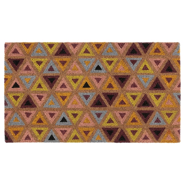 ABILDÅ Door mat, multicolor/triangle pattern, 1 ' 4 "x2 ' 4 "
