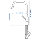 ÄLMAREN Kitchen faucet with pull-out spout, black
