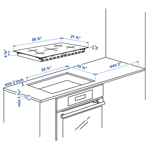 ÄLMESTAD induction cooktop, black, 36" IKEA
