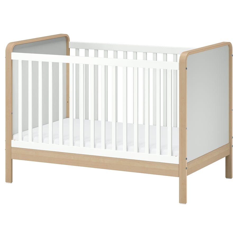 ÄLSKVÄRD crib, birch/white, 271/2x52" IKEA
