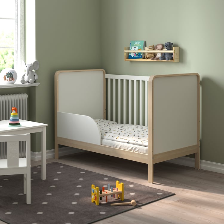 ÄLSKVÄRD crib, birch/white, 271/2x52" IKEA