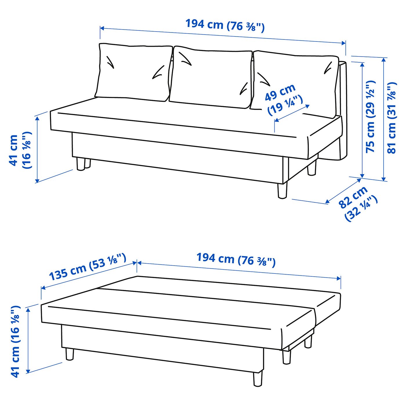 ÄLVDALEN sleeper sofa, Knisa gray-beige - IKEA