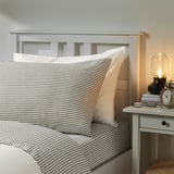 ÄNGSDVÄRGMAL Sheet set, green/stripe, Twin