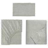 ÄNGSDVÄRGMAL Sheet set, green/stripe, Twin