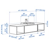 ÄNGSJÖN / BACKSJÖN Bathroom vanity with sink & faucet, high-gloss white/oak effect/white marble effect, 67x21 1/2x16 1/4 "