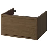 ÄNGSJÖN Bathroom vanity with drawer, brown oak effect, 24x21x13 1/8 "