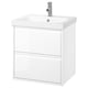 ÄNGSJÖN / ORRSJÖN Bathroom vanity with sink & faucet, high gloss white, 25x21 3/4x27 5/8 "