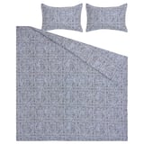 ÄNGSKLOCKA Comforter set, blue/white, King