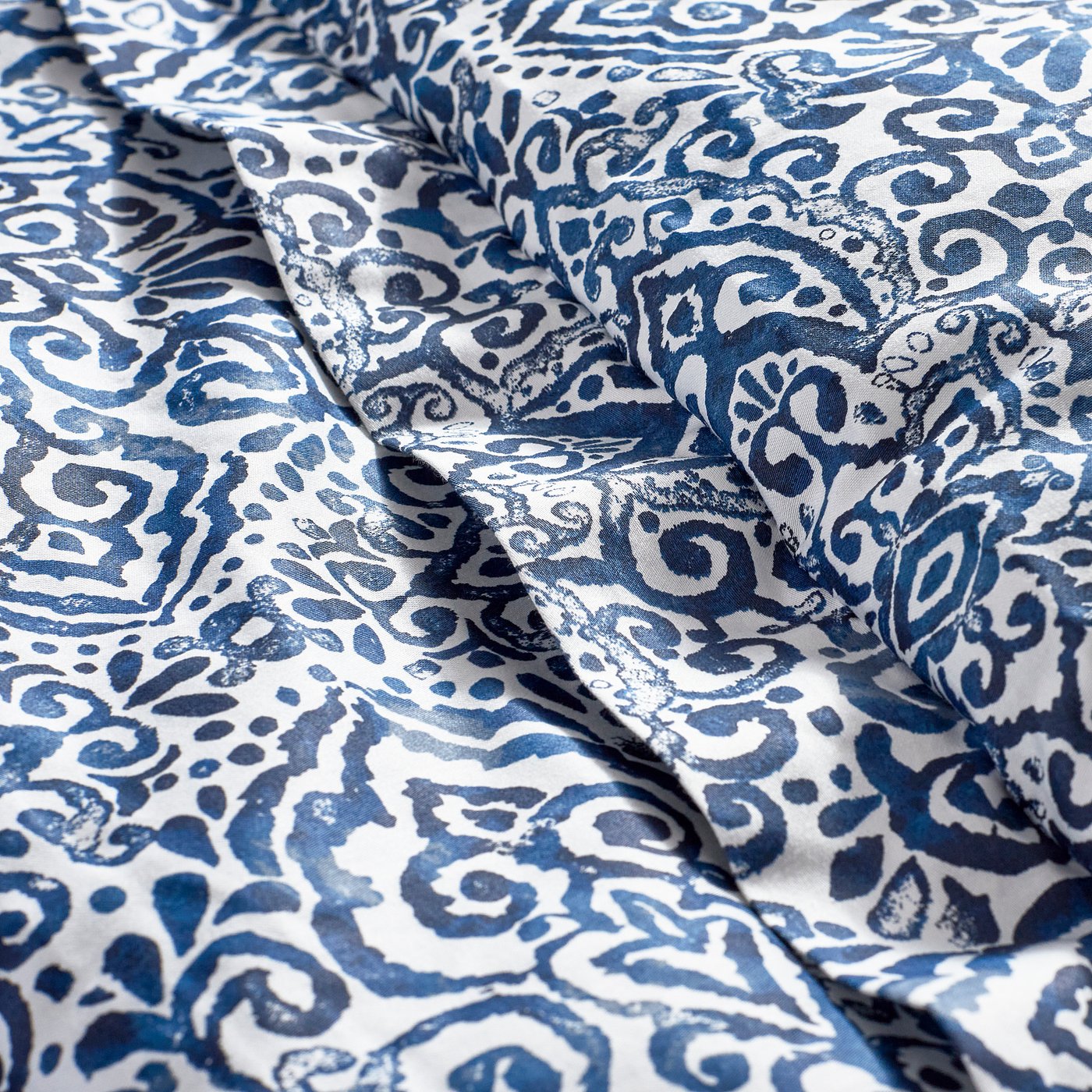 Comforter set, blue/white 3