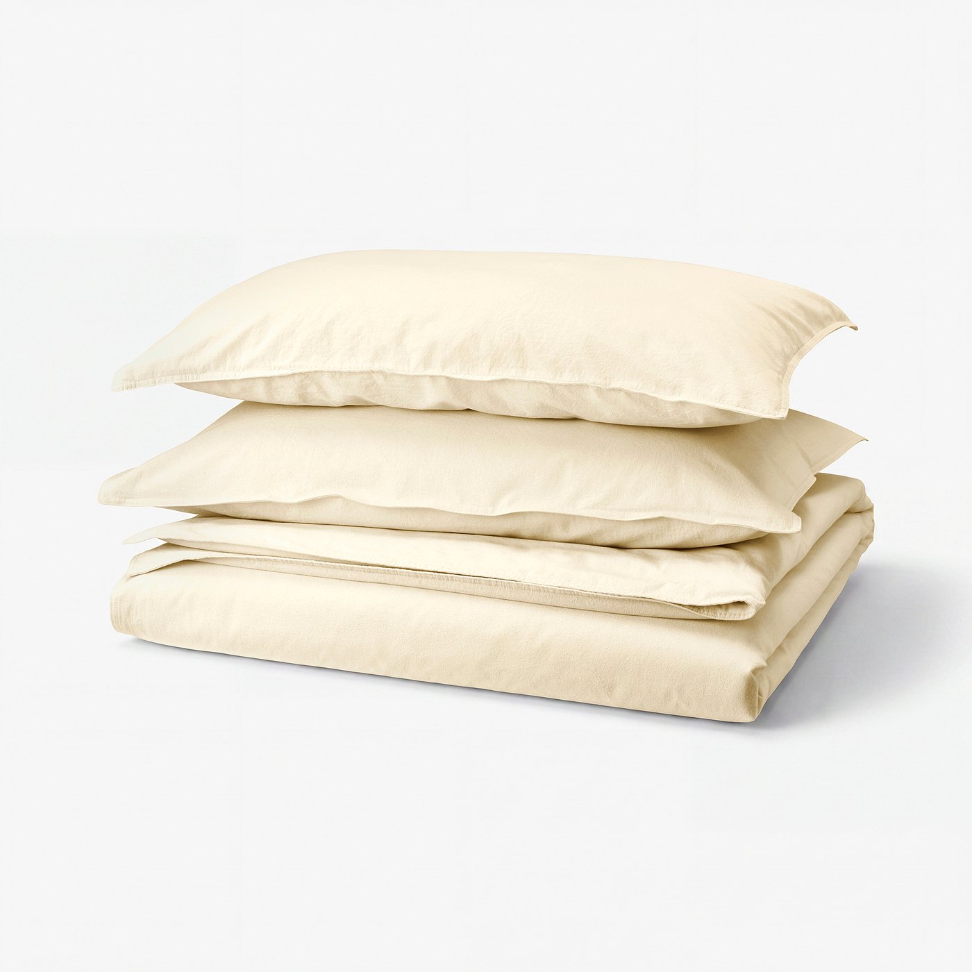ÄNGSLILJA duvet cover and pillowcase(s), natural, Full/Queen