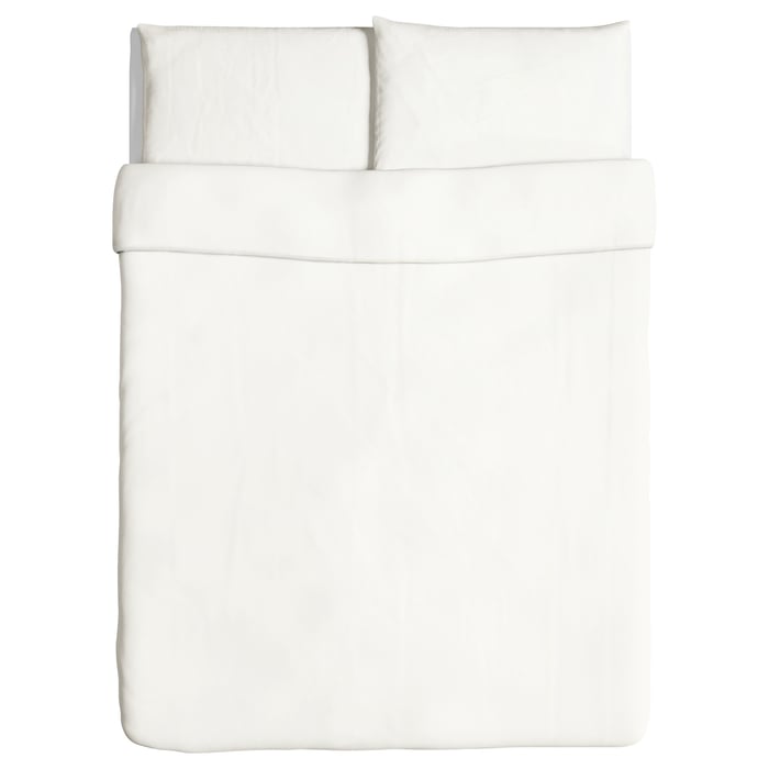 ÄNGSLILJA duvet cover and pillowcase(s), white, Full/Queen (Double