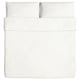 ÄNGSLILJA white duvet set, soft cotton, square shape, minimal design.
