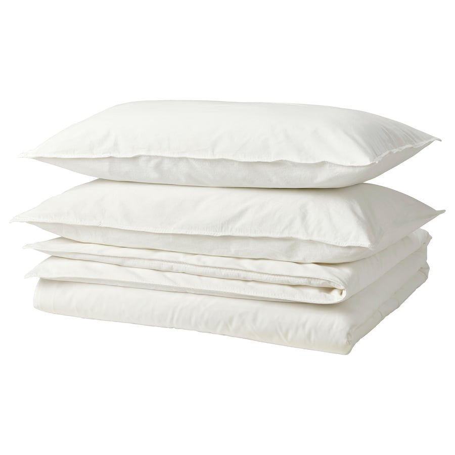ÄNGSLILJA Duvet cover and pillowcase(s), white, King