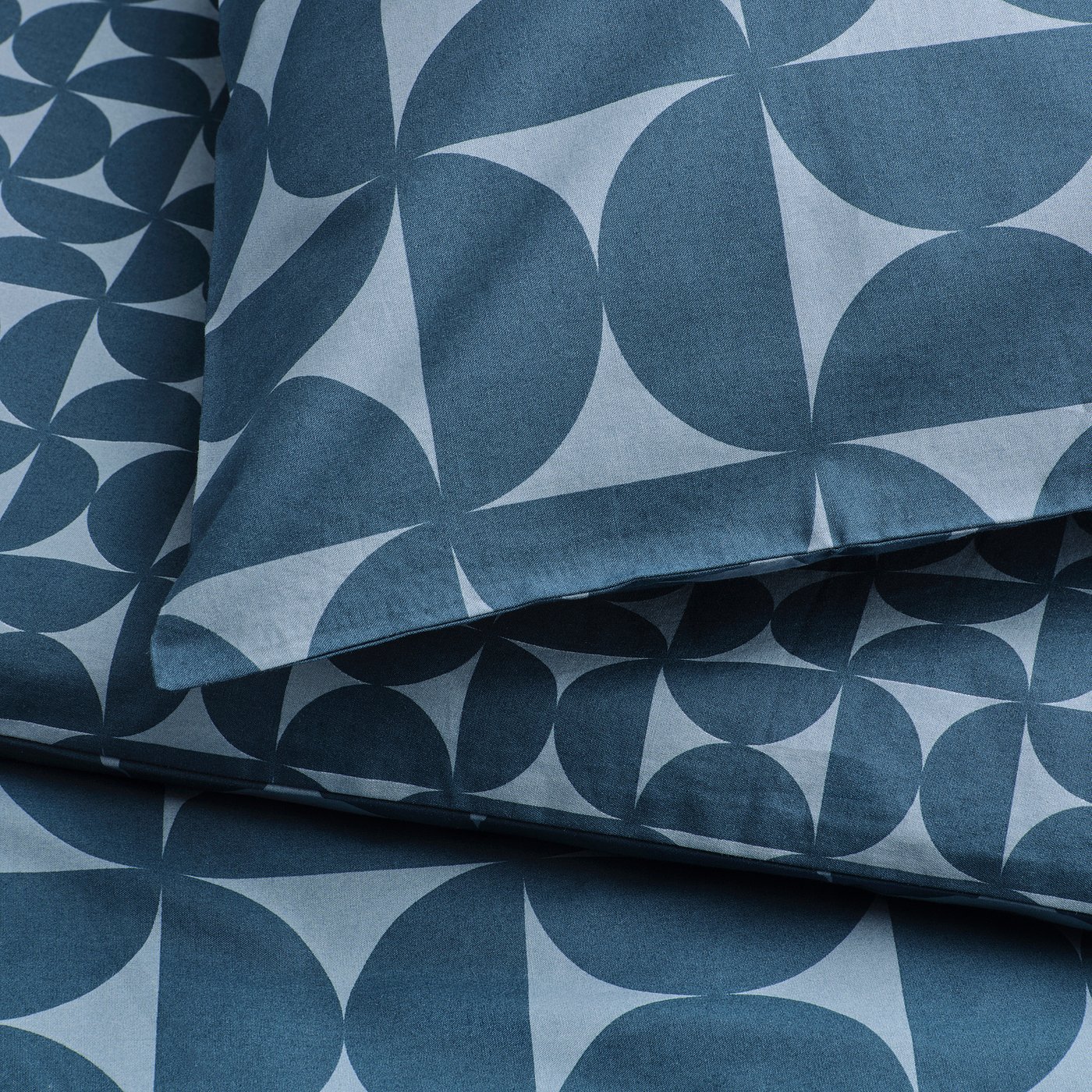 ÄNGSNEJLIKA duvet cover and pillowcase(s), dark blue/light