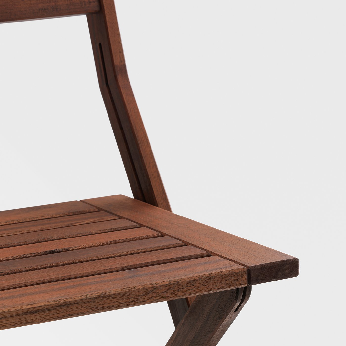 ÄPPLARÖ Chair, outdoor, foldable brown stained IKEA