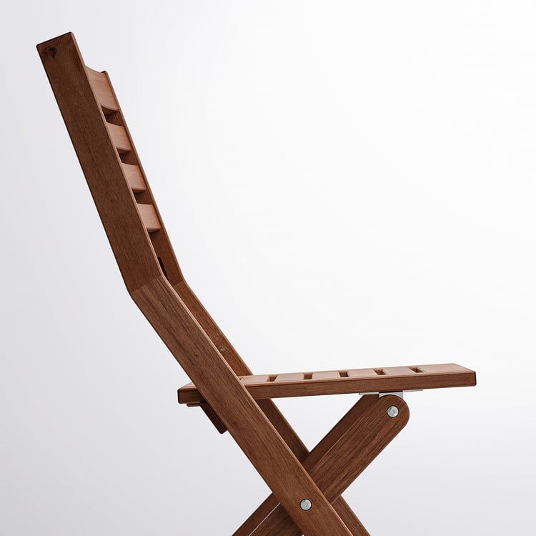 ÄPPLARÖ Chair, outdoor, foldable brown stained IKEA