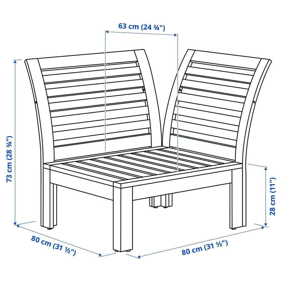 ÄPPLARÖ Corner section, outdoor, brown stained brown IKEA