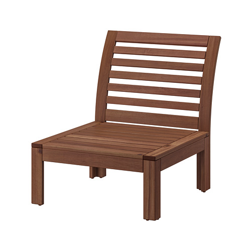 ÄPPLARÖ One-seat section, outdoor, brown stained