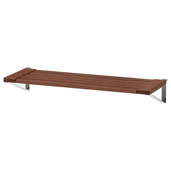 Applaro Shelf For Wall Panel Outdoor Brown Stained Brown Ikea