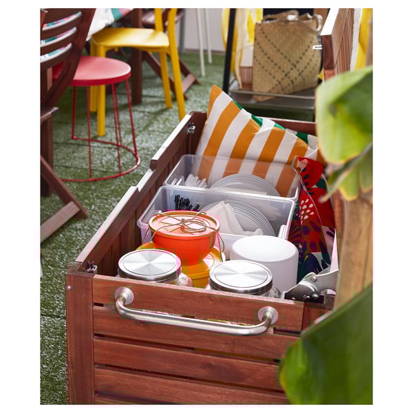 Applaro Storage Bench Outdoor Brown Stained Brown Width 50 3 8 Ikea