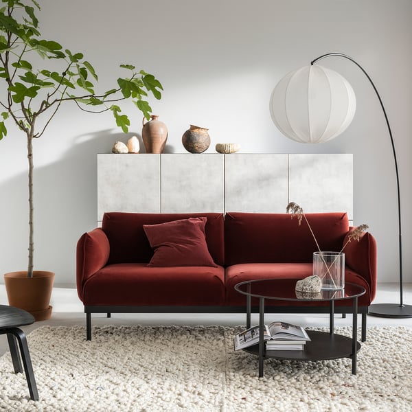 ÄPPLARYD Loveseat, Djuparp red-brown