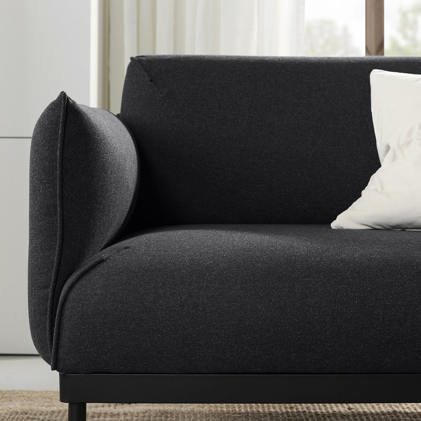 ÄPPLARYD loveseat, Gunnared black/gray - IKEA
