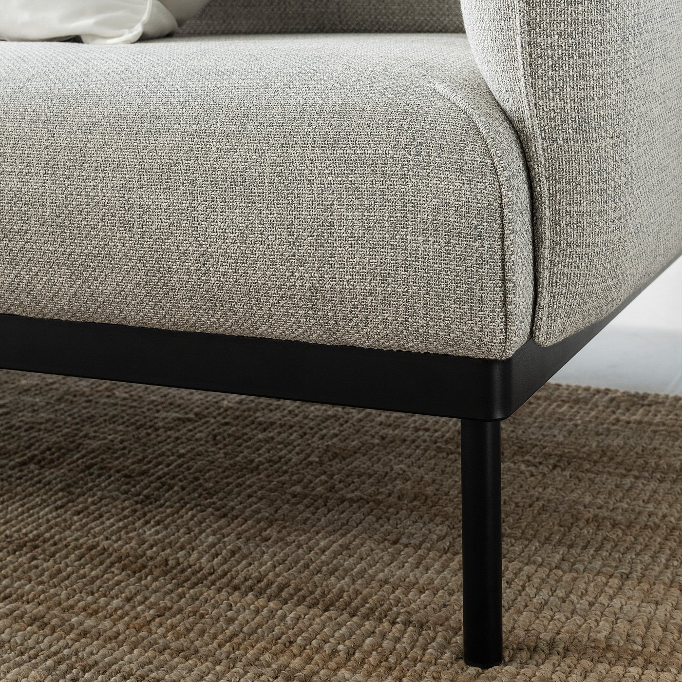 ÄPPLARYD sofa with chaise, Lejde light gray - IKEA US