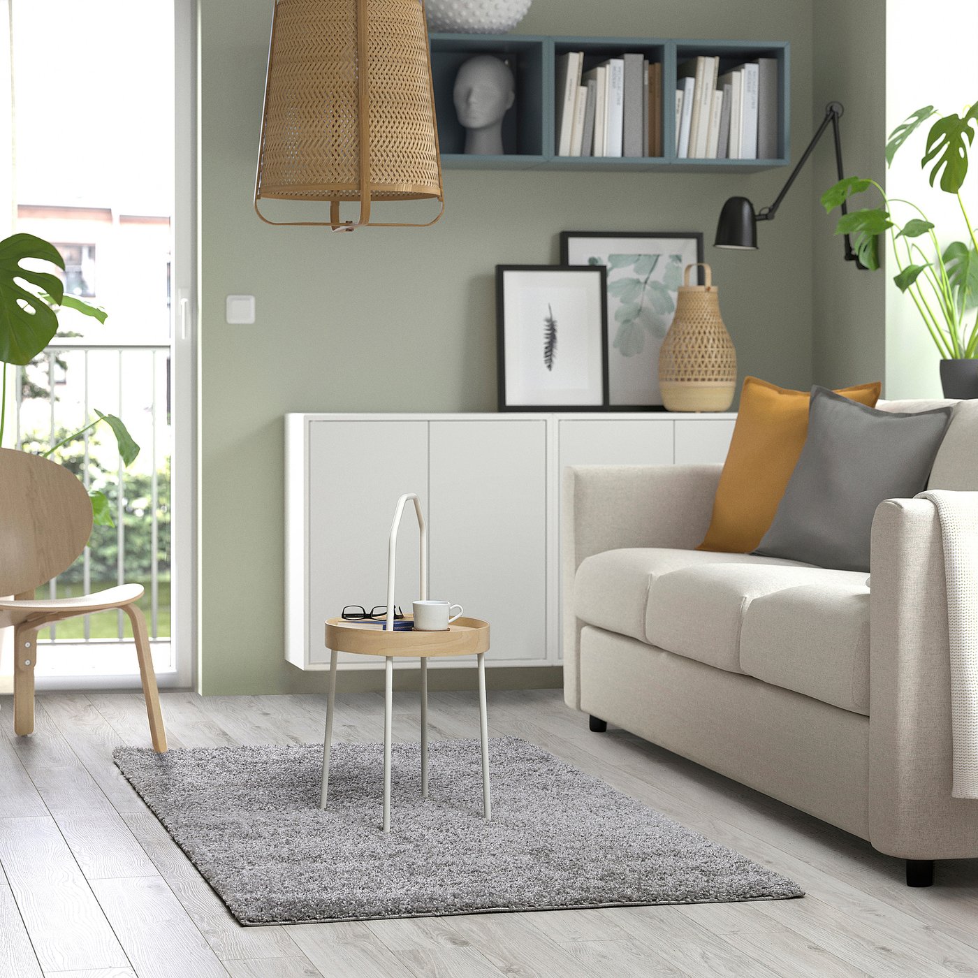 ÄRENDE rug, high pile, gray, 3'11