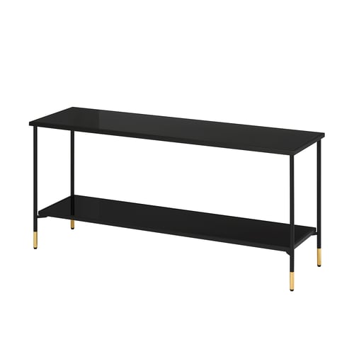 ÄSPERÖD Console table - black/glass black 55 1/8x15 3/4x25 5/8 "