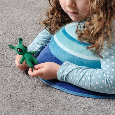 AFTONSPARV Soft toy, mini-alien/green, 4 "