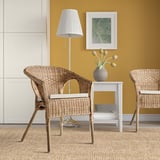 AGEN Chair with cushion, rattan/Norna natural