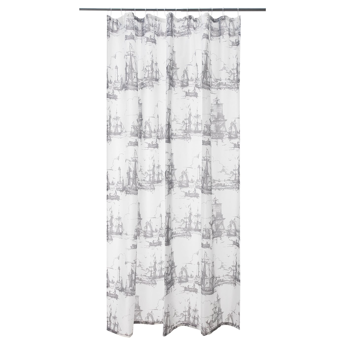 AGGERSUND Shower curtain, gray IKEA