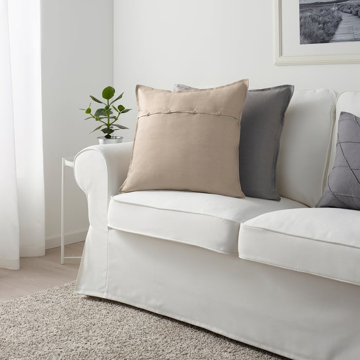 AINA cushion cover, beige, 26x26" IKEA