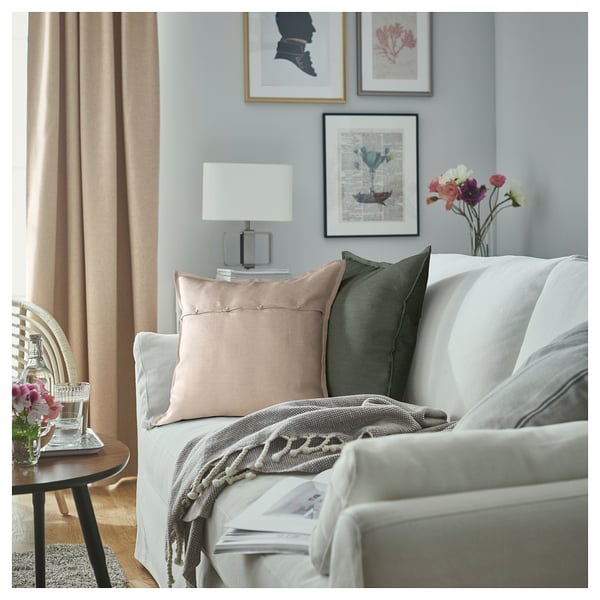AINA Cushion cover, beige, 26x26 "