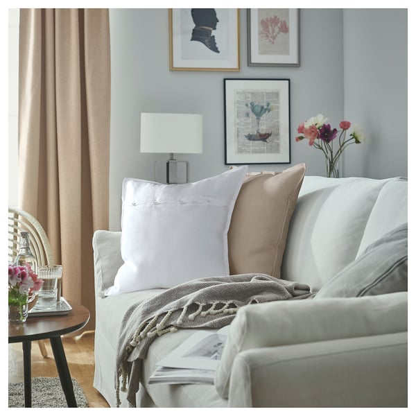 AINA cushion cover, white, 26x26" IKEA