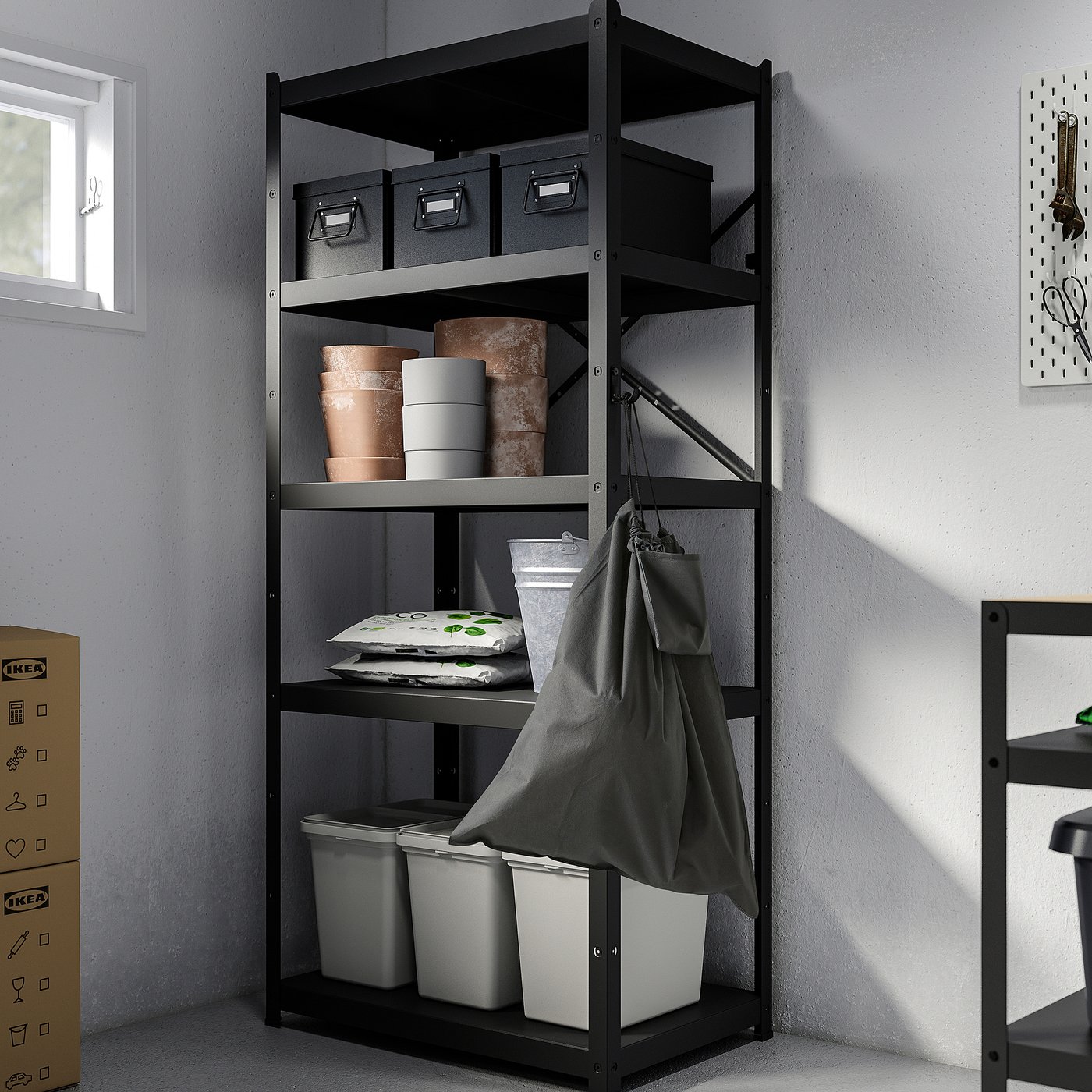 AJÖSS recycling bag, dark gray, 22x26 ½