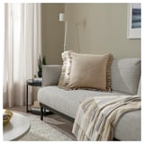 ÅKERNEJLIKA Cushion cover, beige/embroidery, 20x20 "