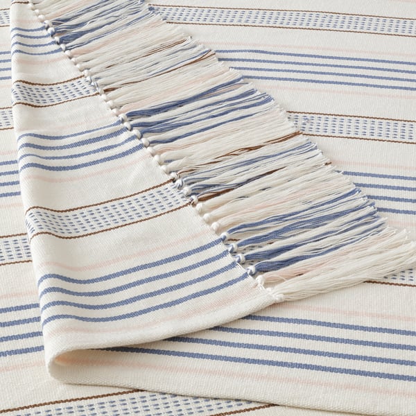 ÅKERNEJLIKA Throw, multicolor, neutrals tassel, 43x67 "