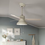 AKTERSTAGAD / BRUNALGER Ceiling fan w extension downrod, wood effect beige