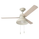AKTERSTAGAD Ceiling fan with light, wood effect beige
